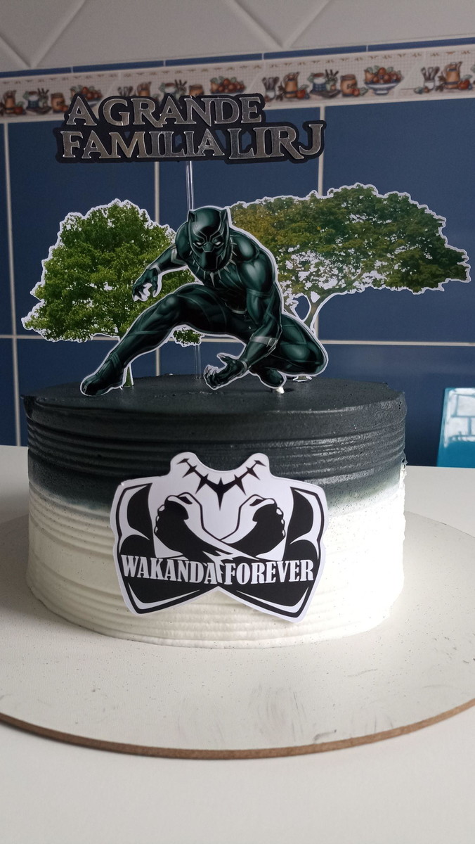 Arquivo de Corte Topo de Bolo Pantera Negra