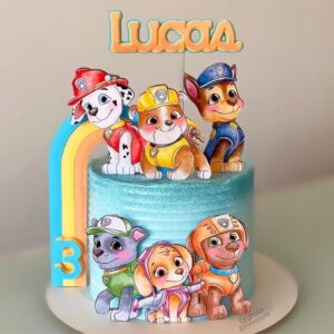 227 - Arquivo de Corte Topo de Bolo Patrulha Canina Aquarela