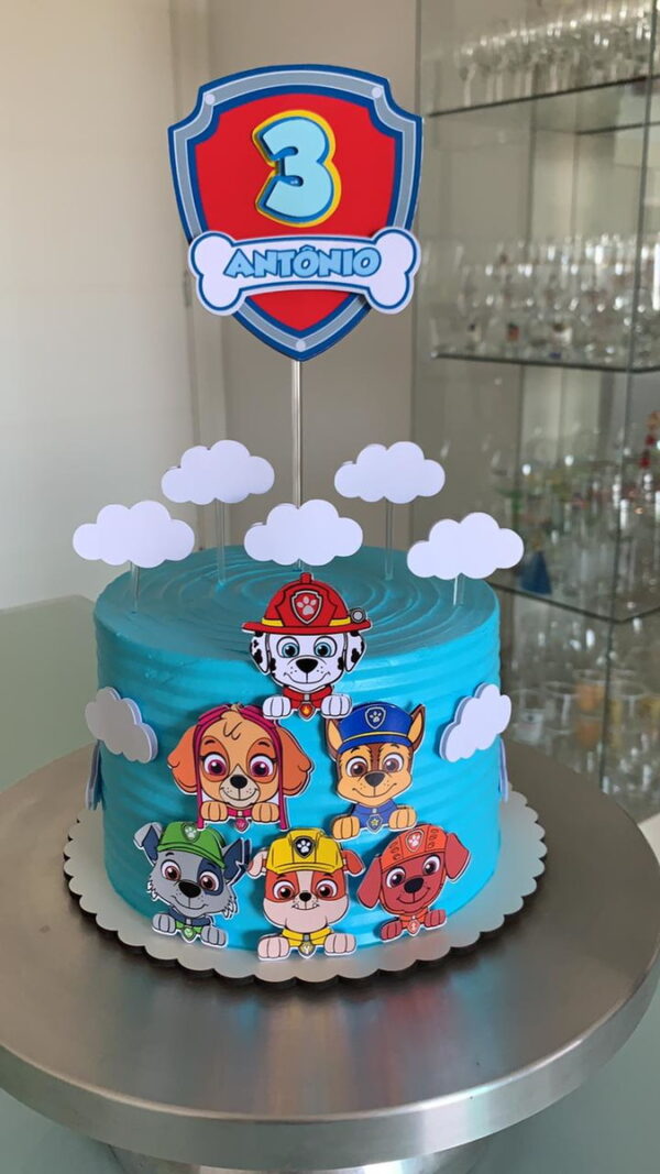 Arquivo de corte topo de bolo patrulha canina