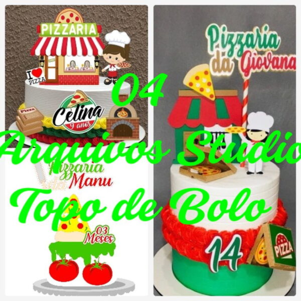 Arquivo de Corte Topo de Bolo - Pizza