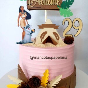 Arquivo de corte Topo de Bolo POCAHONTAS