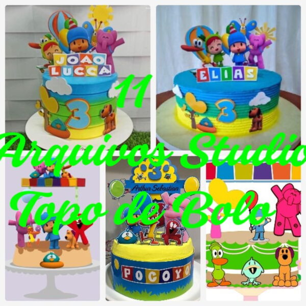 Arquivo de Corte Topo de Bolo - Pocoyo