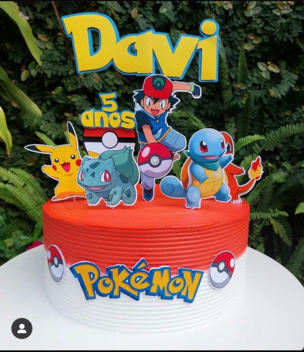 Arquivo de corte topo de bolo POKEMON