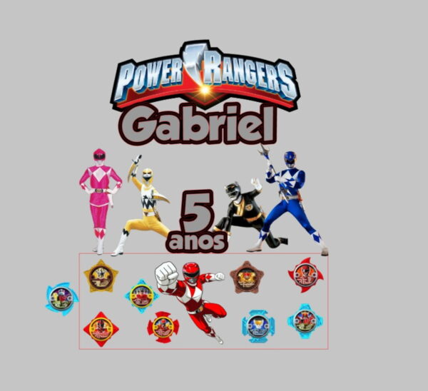 Arquivo de Corte Topo de Bolo Power Ranger