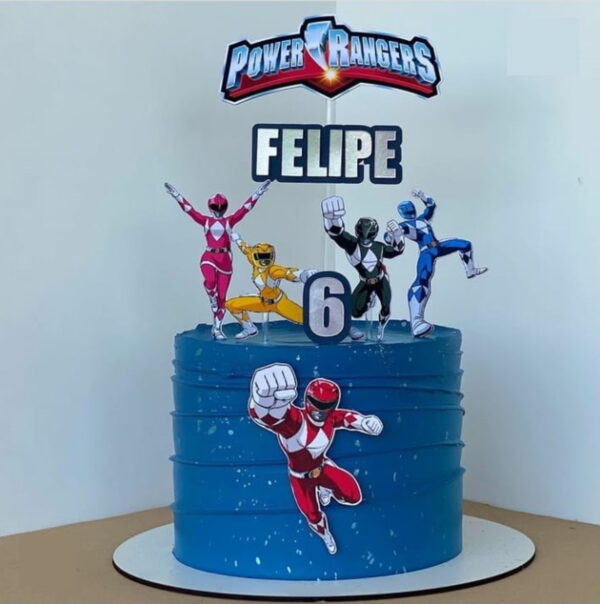 Arquivo de Corte Topo de Bolo Power Rangers 02 -Studio e PDF