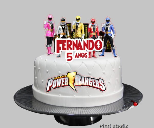 Arquivo de corte - Topo de Bolo Power Rangers