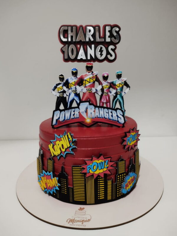 Arquivo de corte - Topo de Bolo Power Rangers