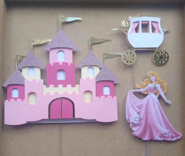 Arquivo de Corte Topo de Bolo Princ Aurora Castelo Camada 01 - Imagem 2