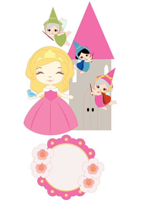 Arquivo De Corte Topo De Bolo Princesa Aurora