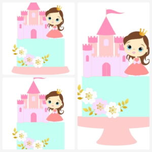 Arquivo de Corte Topo de Bolo Princesa + Brinde