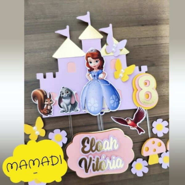 Arquivo de Corte Topo de Bolo Princesa de Sofia - Imagem 3