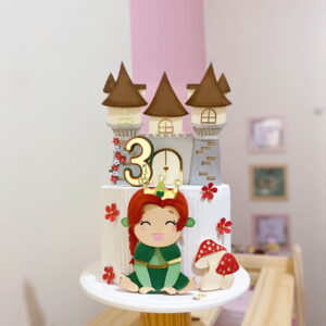Arquivo de Corte Topo de Bolo Princesa Fiona Baby Studio