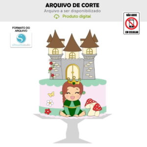 Arquivo de Corte Topo de Bolo Princesa Fiona Bebê
