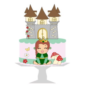 Arquivo de Corte Topo de Bolo Princesa Fiona Bebê