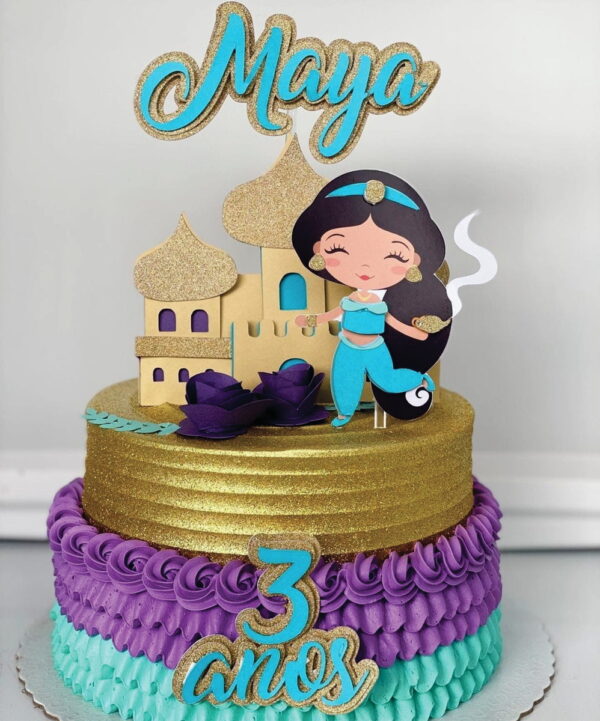 Arquivo de Corte Topo de Bolo Princesa Jasmine