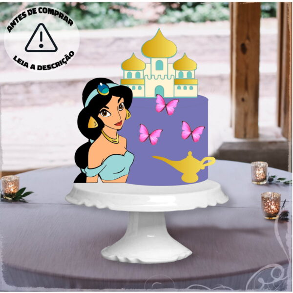 Arquivo De Corte Topo De Bolo Princesa Jasmine Em Camadas