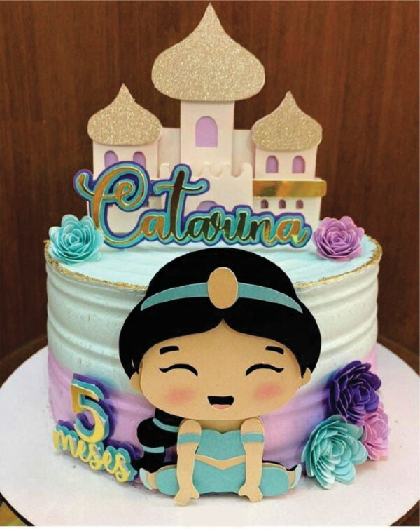 Arquivo de Corte Topo de Bolo Princesa Jasmine