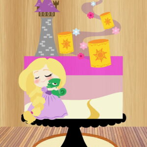 Arquivo de Corte Topo de Bolo Princesa Rapunzel