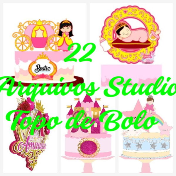 ARQUIVO DE CORTE TOPO DE BOLO - PRINCESA- REALEZA - Image 2