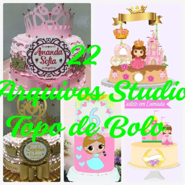 ARQUIVO DE CORTE TOPO DE BOLO - PRINCESA- REALEZA - Image 3