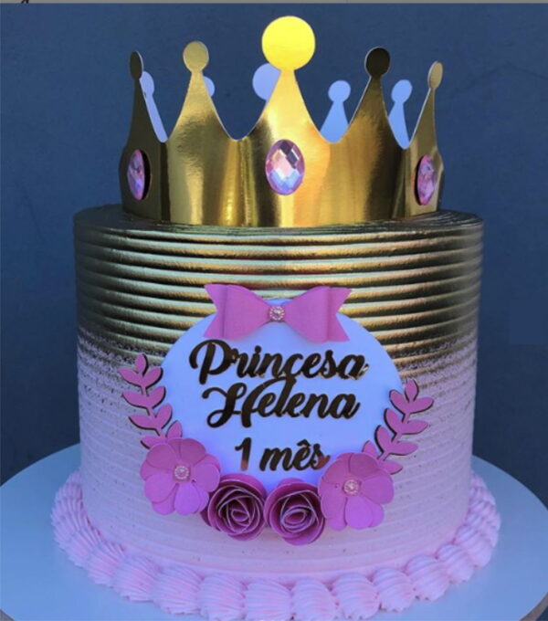 ARQUIVO DE CORTE Topo de Bolo - Princesa