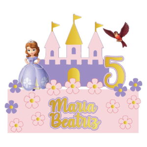 Arquivo de Corte Topo de Bolo Princesa Sofia 001