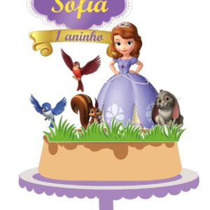 Arquivo de Corte Topo de Bolo Princesa Sofia 02
