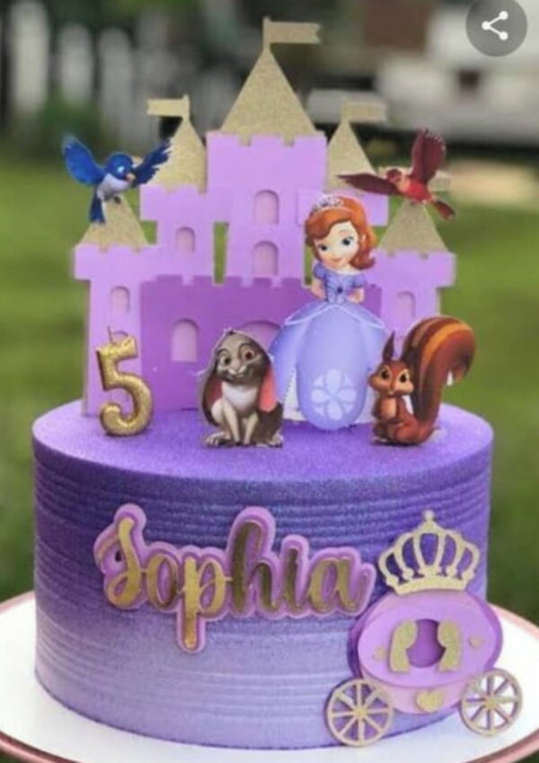 Arquivo de Corte Topo de Bolo Princesa Sofia