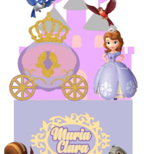 ARQUIVO DE CORTE TOPO DE BOLO PRINCESA Sofia