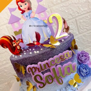 Arquivo de Corte Topo de Bolo Princesa Sofia Castelo Camadas