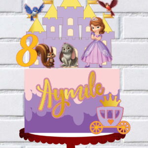 Arquivo de Corte Topo de Bolo Princesa Sofia Studio 001