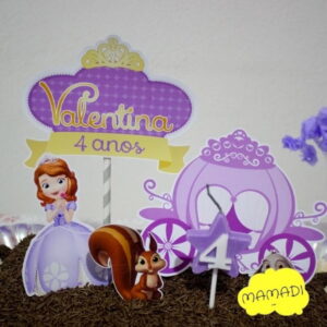 Arquivo de corte topo de bolo princesa sofia