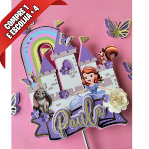 Arquivo de Corte Topo de Bolo Princesa Sofia