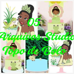 Arquivo de Corte Topo de Bolo - Princesa Tiana