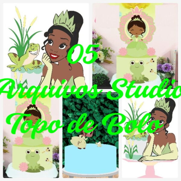 Arquivo de Corte Topo de Bolo - Princesa Tiana