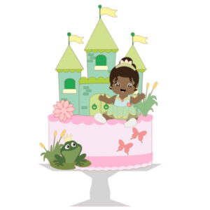 Arquivo de Corte Topo de Bolo Princesa Tiana Bebê