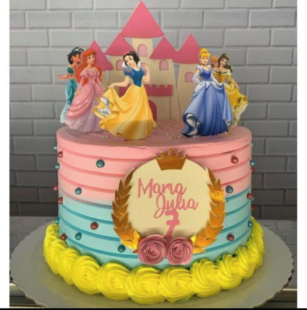 Arquivo de Corte Topo de Bolo Princesas