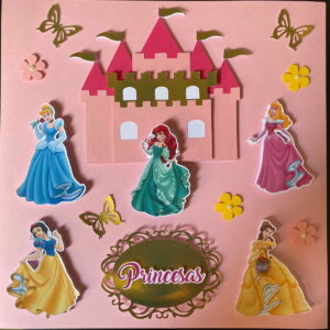 Arquivo de Corte Topo de Bolo Princesas