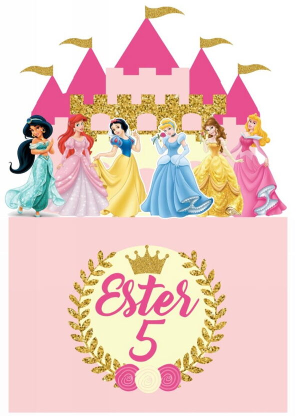 Arquivo de Corte Topo de Bolo Princesas