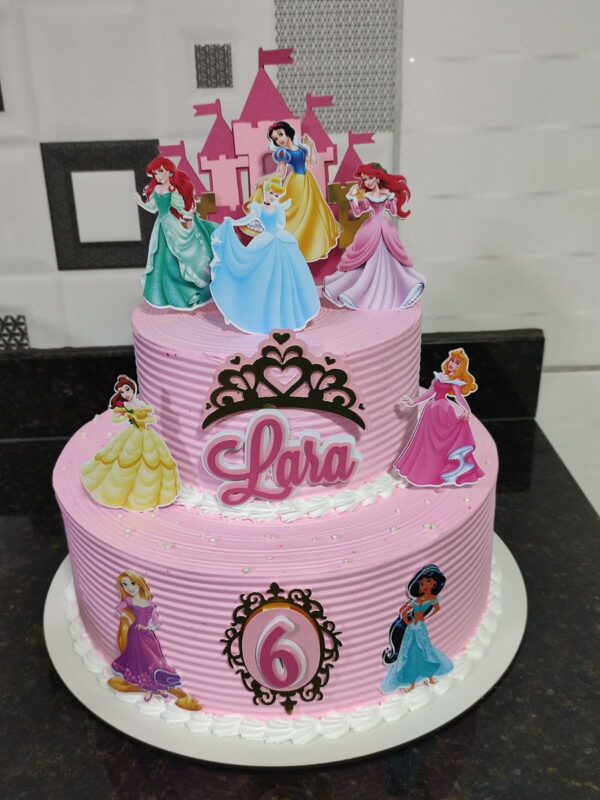 Arquivo de Corte Topo de Bolo Princesas Castelo