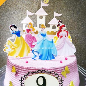 Arquivo de Corte Topo de Bolo Princesas Castelo em Camadas