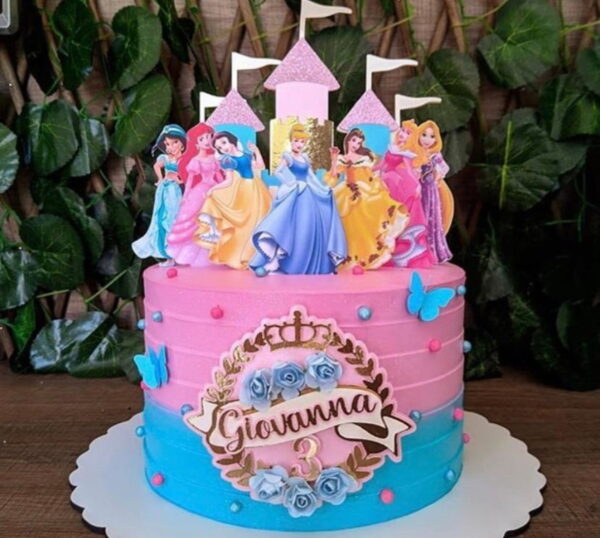 Arquivo De Corte Topo De Bolo Princesas Da Disney -005
