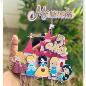 Arquivo de Corte Topo de Bolo Princesas da Disney