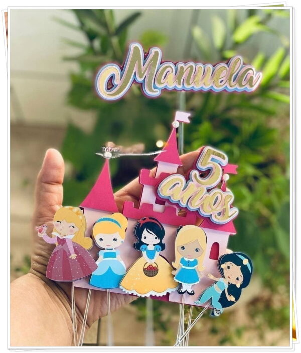 Arquivo de Corte Topo de Bolo Princesas da Disney