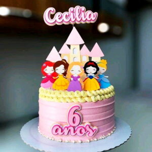 Arquivo De Corte Topo De Bolo Princesas Da Disney Cute -007