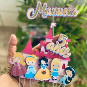 Arquivo de Corte - Topo de Bolo (princesas Disney) 1