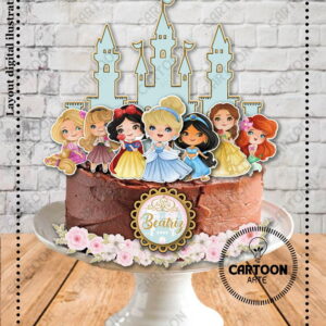 Arquivo de Corte Topo de Bolo Princesas Disney 22