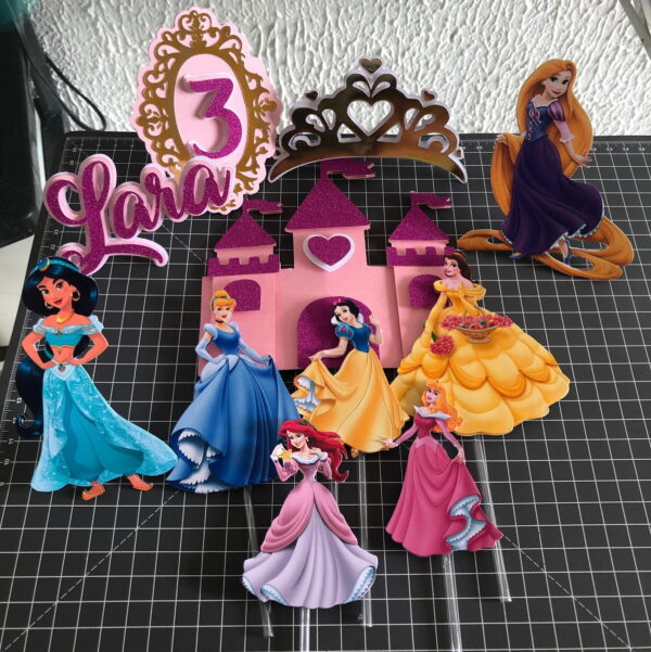 ARQUIVO DE CORTE TOPO DE BOLO PRINCESAS DISNEY - Image 2