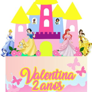 Arquivo de Corte Topo de Bolo Princesas Disney 002