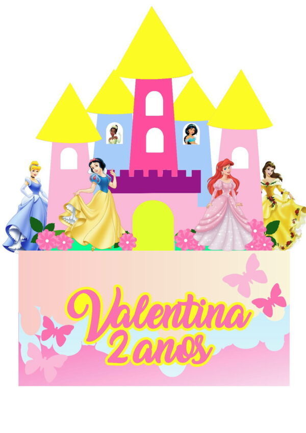 Arquivo de Corte Topo de Bolo Princesas Disney 002